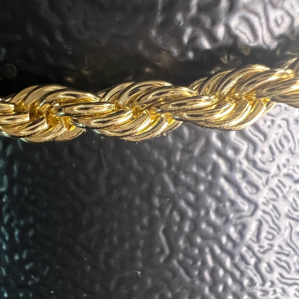 20 “ rope 18kt gold plated chain